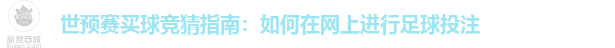 世预赛买球竞猜指南：如何在网上进行足球投注